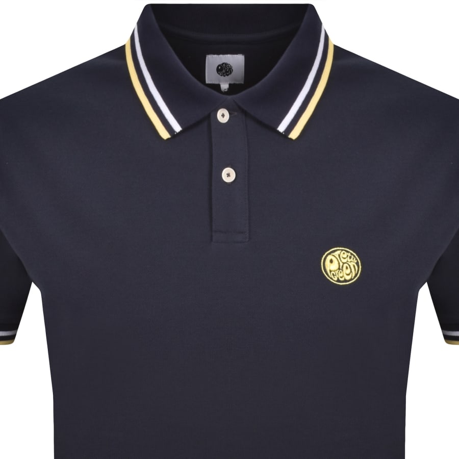Image number 2 for Pretty Green Brockwell Polo T Shirt Dark Blue