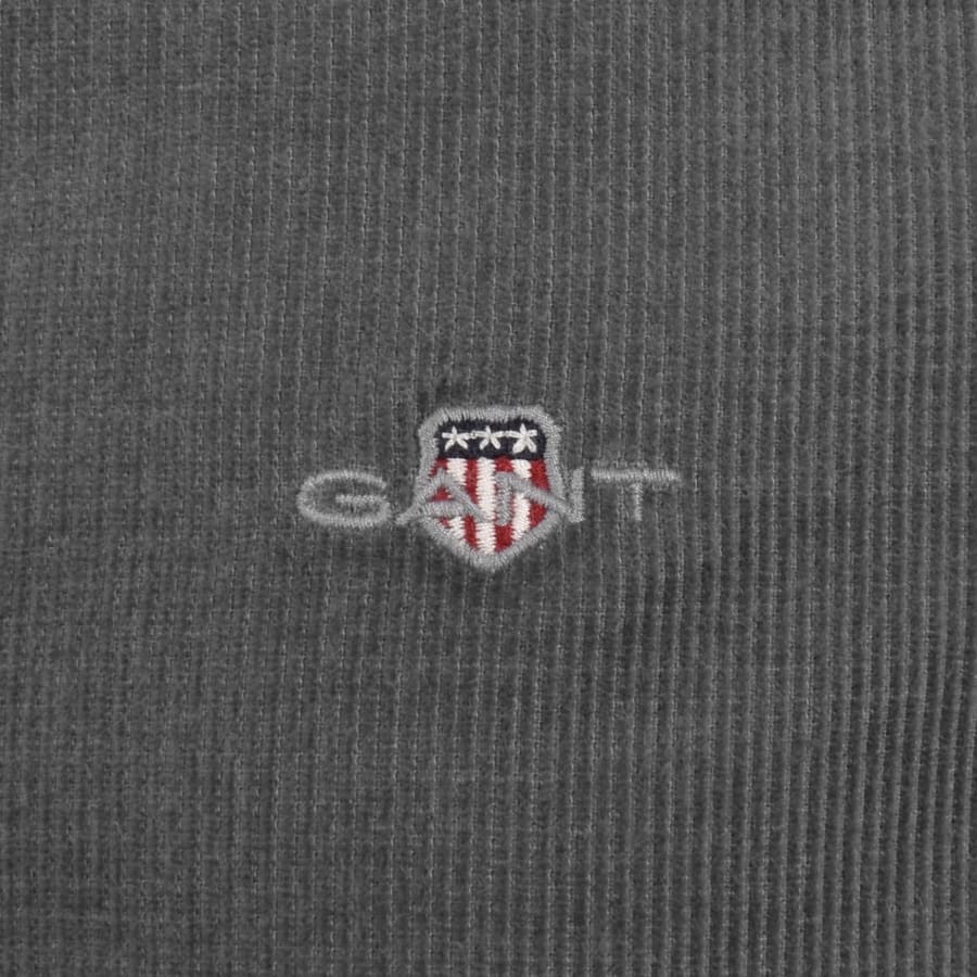 Image number 3 for Gant Corduroy Long Sleeved Shirt Grey