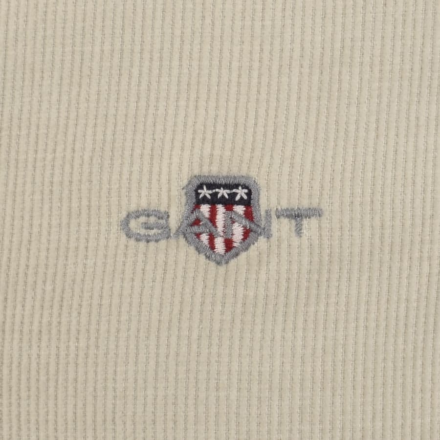 Image number 3 for Gant Corduroy Long Sleeved Shirt Beige
