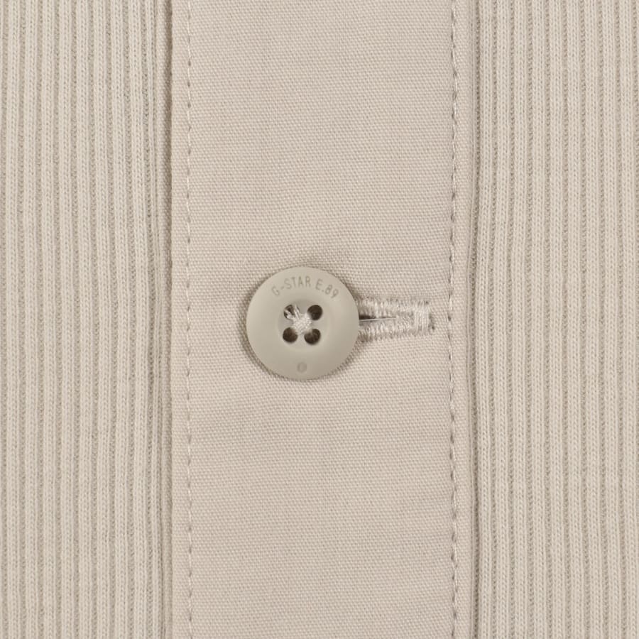 Image number 3 for G-Star Henley Long Sleeve T Shirt Beige