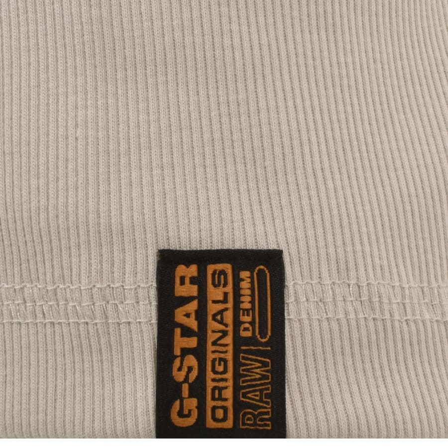 Image number 4 for G-Star Henley Long Sleeve T Shirt Beige