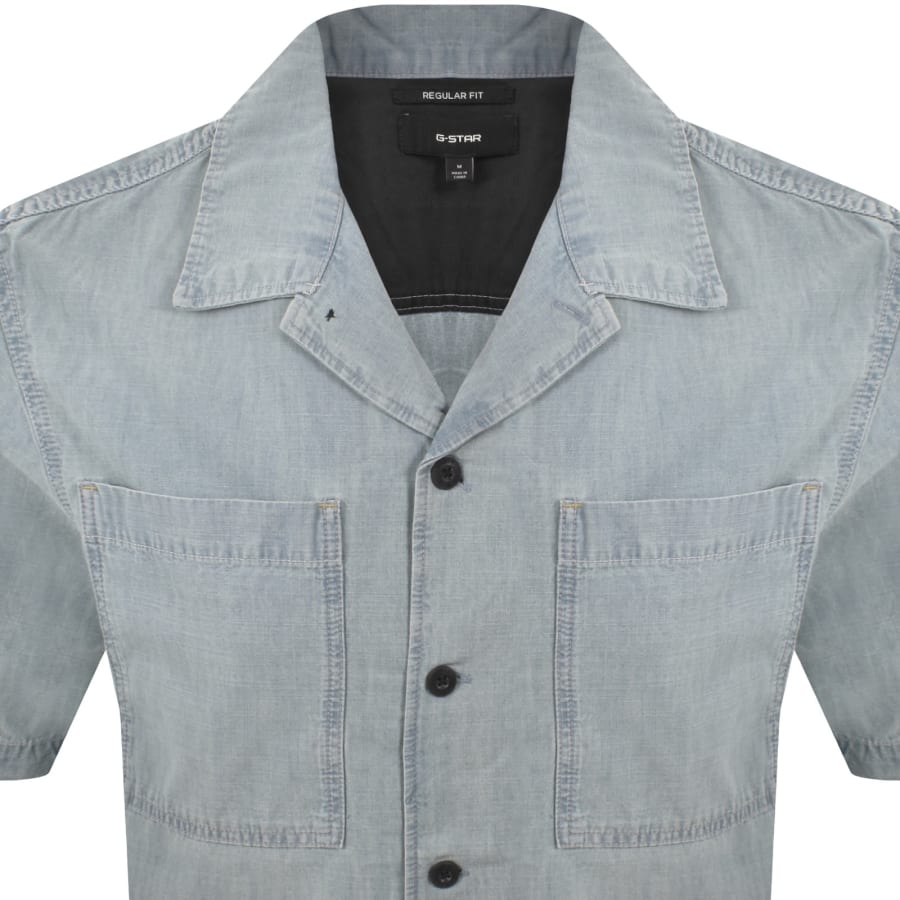 Image number 2 for G-Star Bowling Pocket Shirt Blue