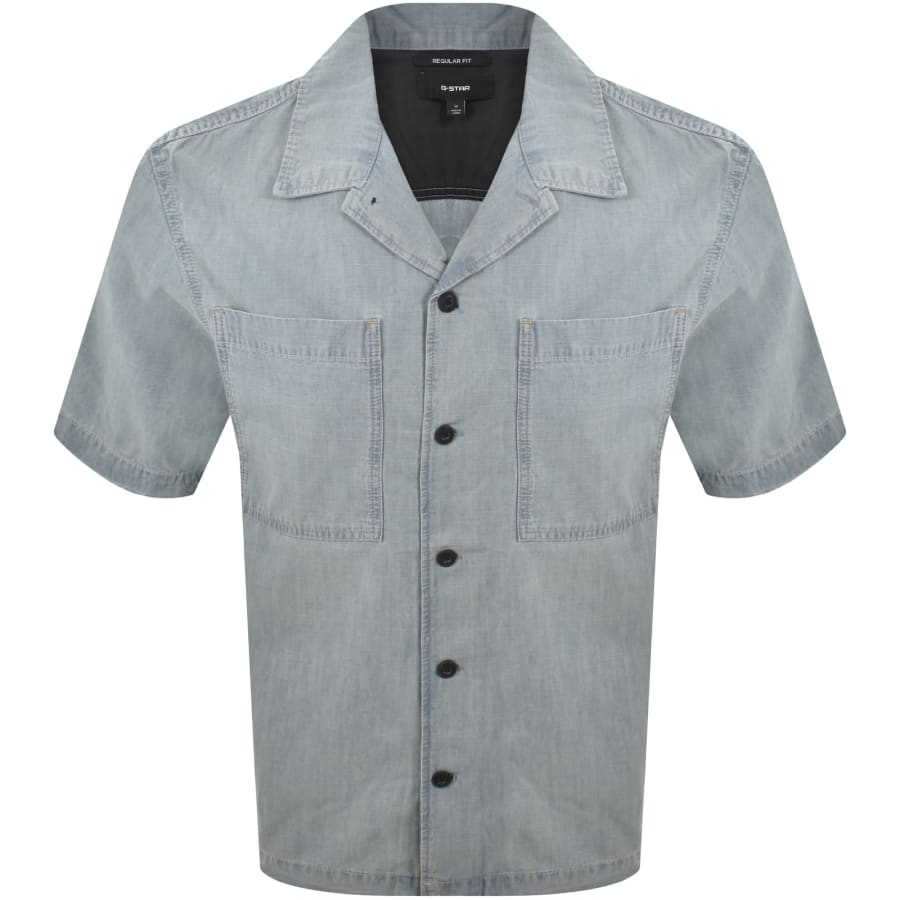 Image number 1 for G-Star Bowling Pocket Shirt Blue