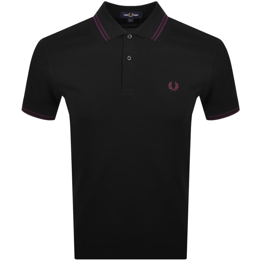 Image number 1 for Fred Perry Twin Tipped Polo T Shirt Black