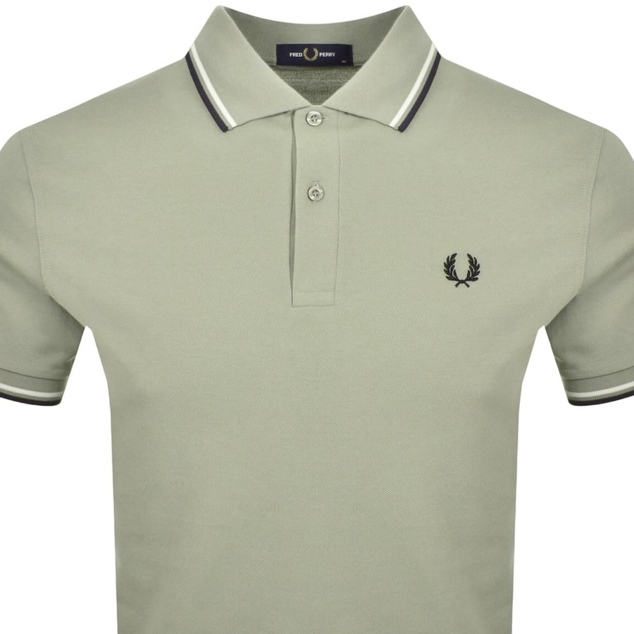 Image number 2 for Fred Perry Twin Tipped Polo T Shirt Green