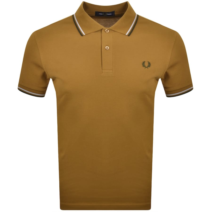 Image number 1 for Fred Perry Twin Tipped Polo T Shirt Brown