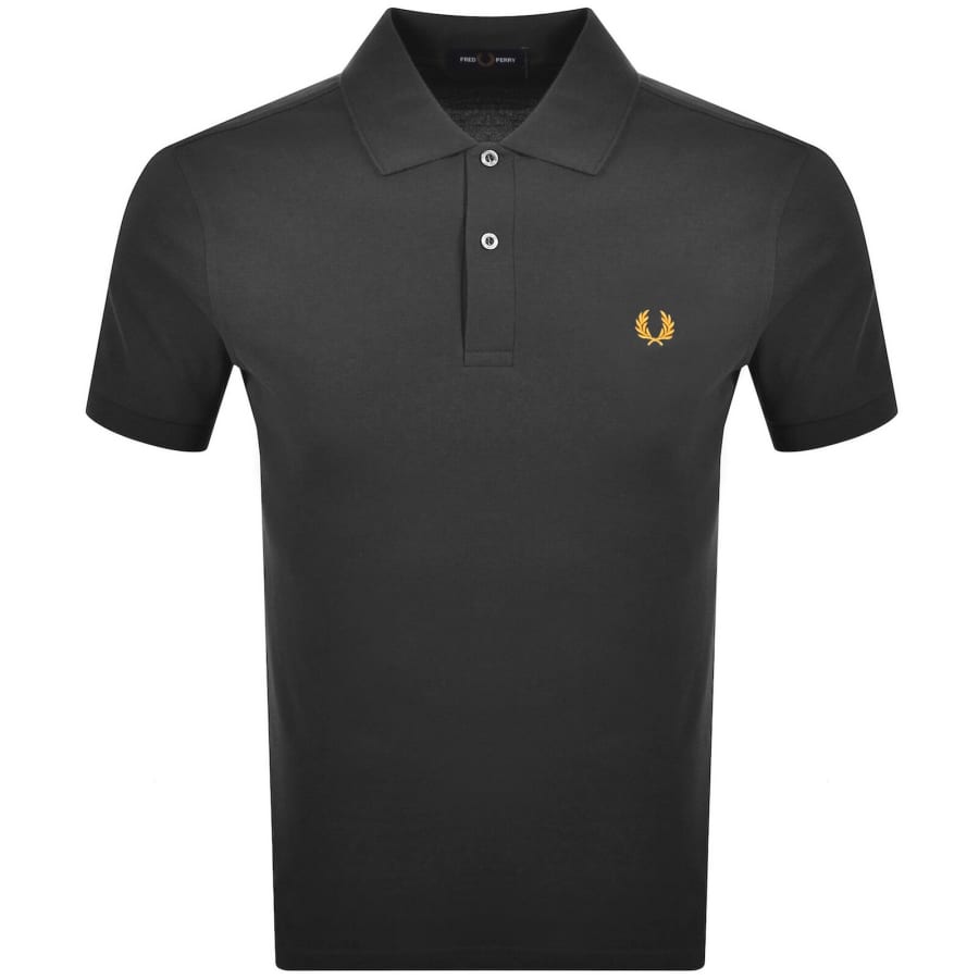 Image number 1 for Fred Perry Knit Polo T Shirt Grey
