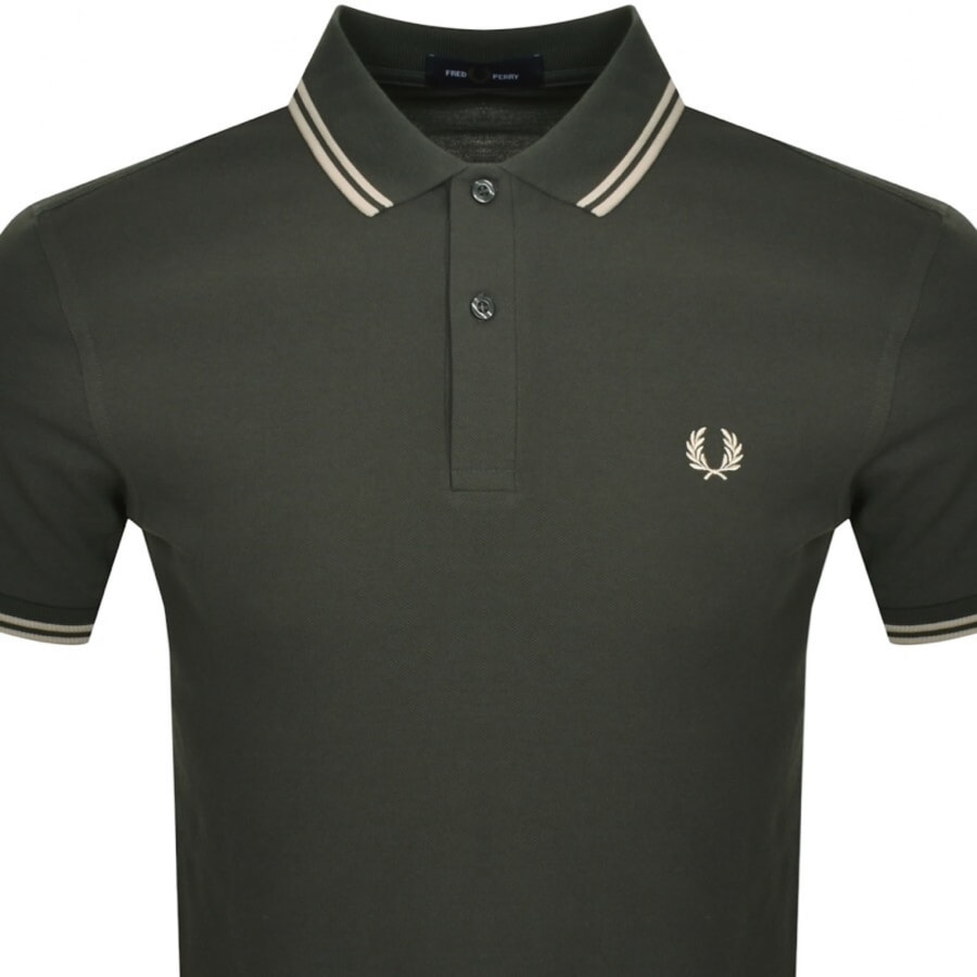 Image number 2 for Fred Perry Twin Tipped Polo T Shirt Green