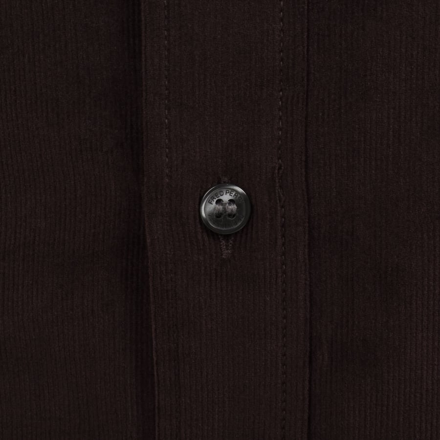 Image number 4 for Fred Perry Needle Corduroy Shirt Brown