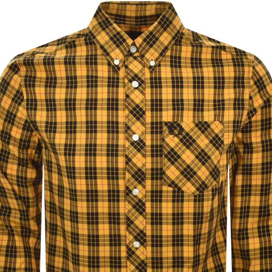 Image number 2 for Fred Perry Macleod Tartan Shirt Yellow