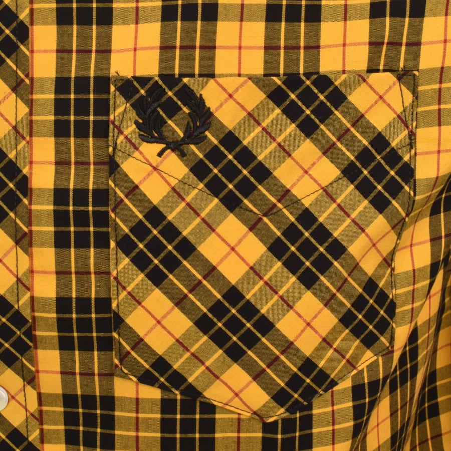 Image number 3 for Fred Perry Macleod Tartan Shirt Yellow