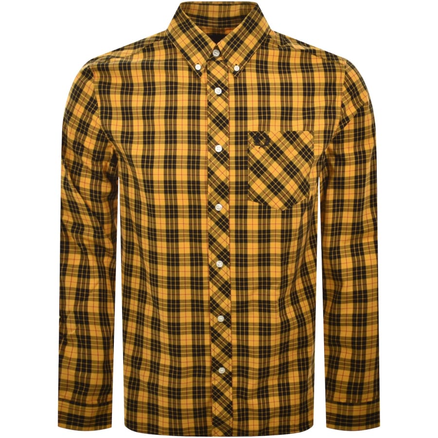 Image number 1 for Fred Perry Macleod Tartan Shirt Yellow