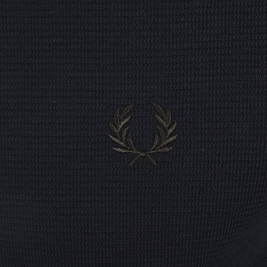 Image number 3 for Fred Perry Jacquard Pulllover Polo Navy