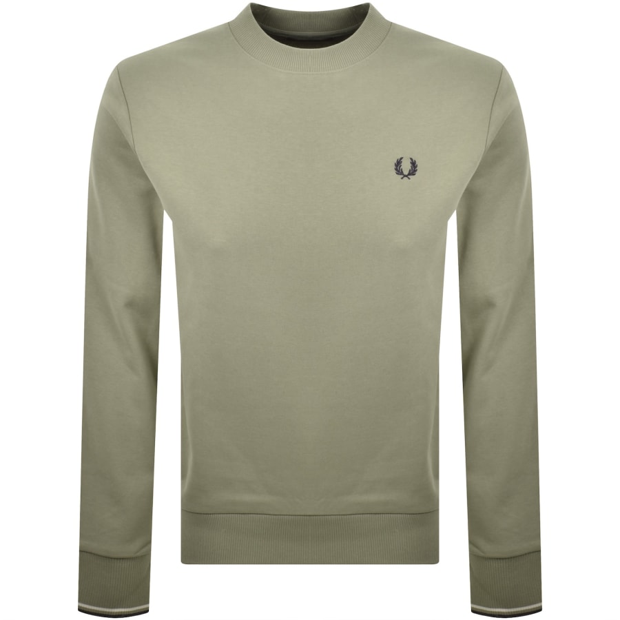 Image number 1 for Fred Perry Crew Neck Sweatshirt Green