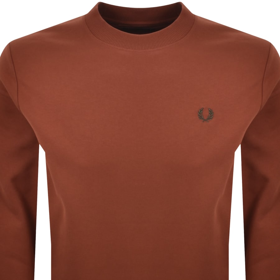 Image number 2 for Fred Perry Crew Neck Sweatshirt Red