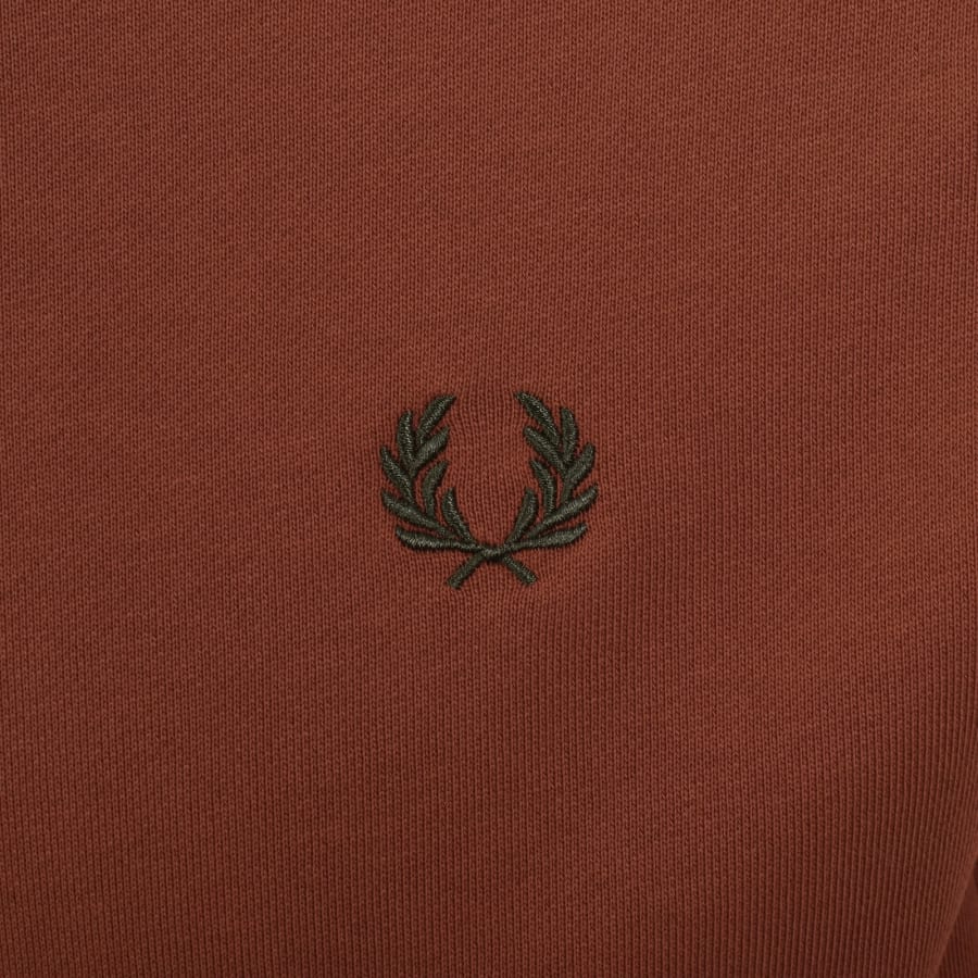 Image number 3 for Fred Perry Crew Neck Sweatshirt Red