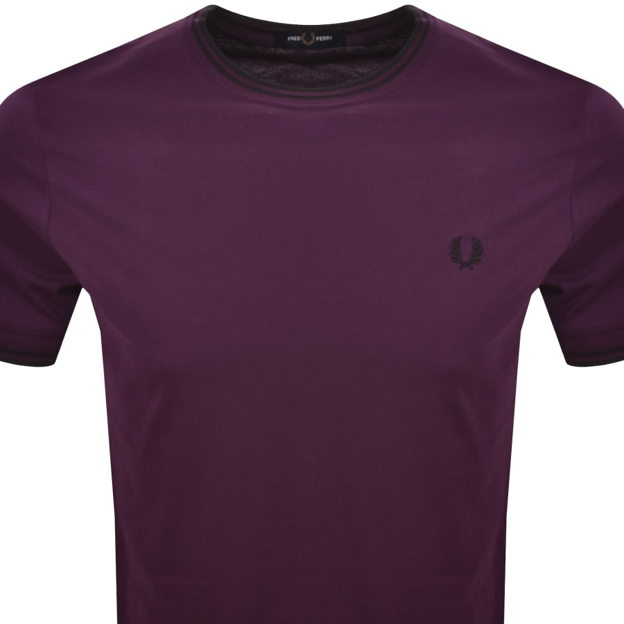 Image number 2 for Fred Perry Twin Tipped T Shirt Purple