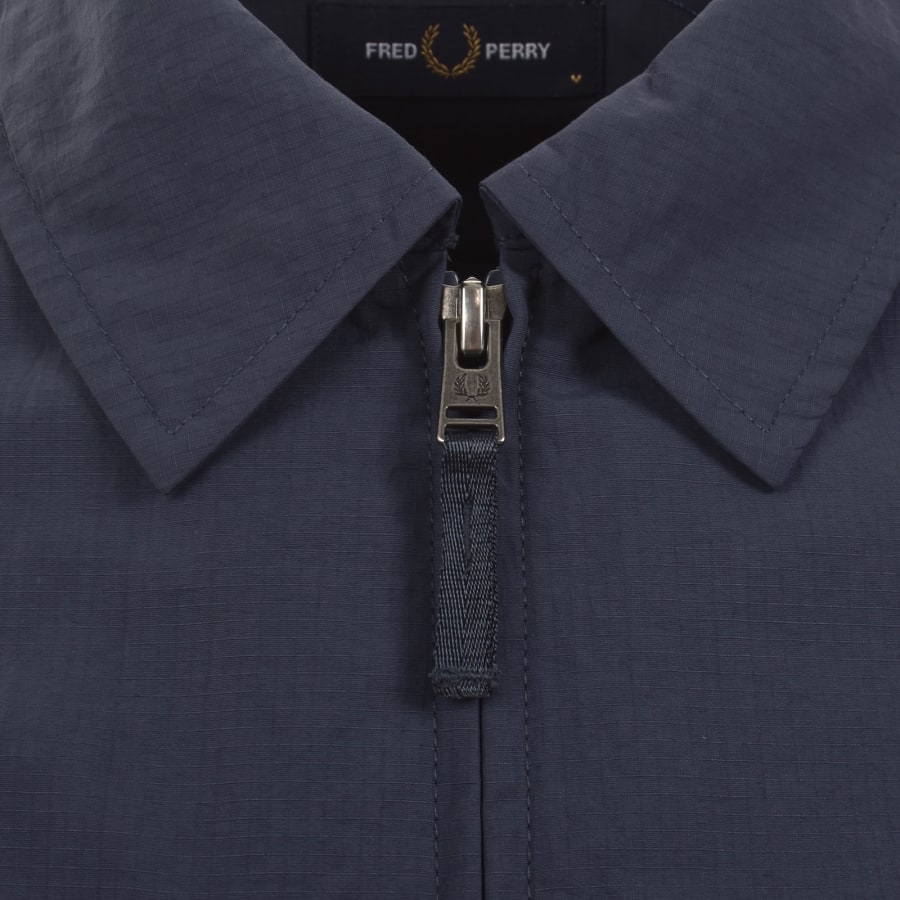 Image number 4 for Fred Perry Ripstop Pocket Overshirt Navy