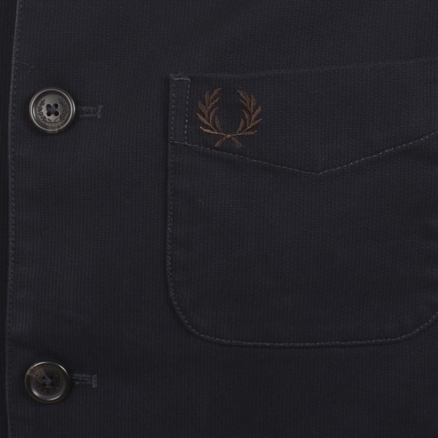 Image number 3 for Fred Perry Bedford Corduroy Overshirt Navy