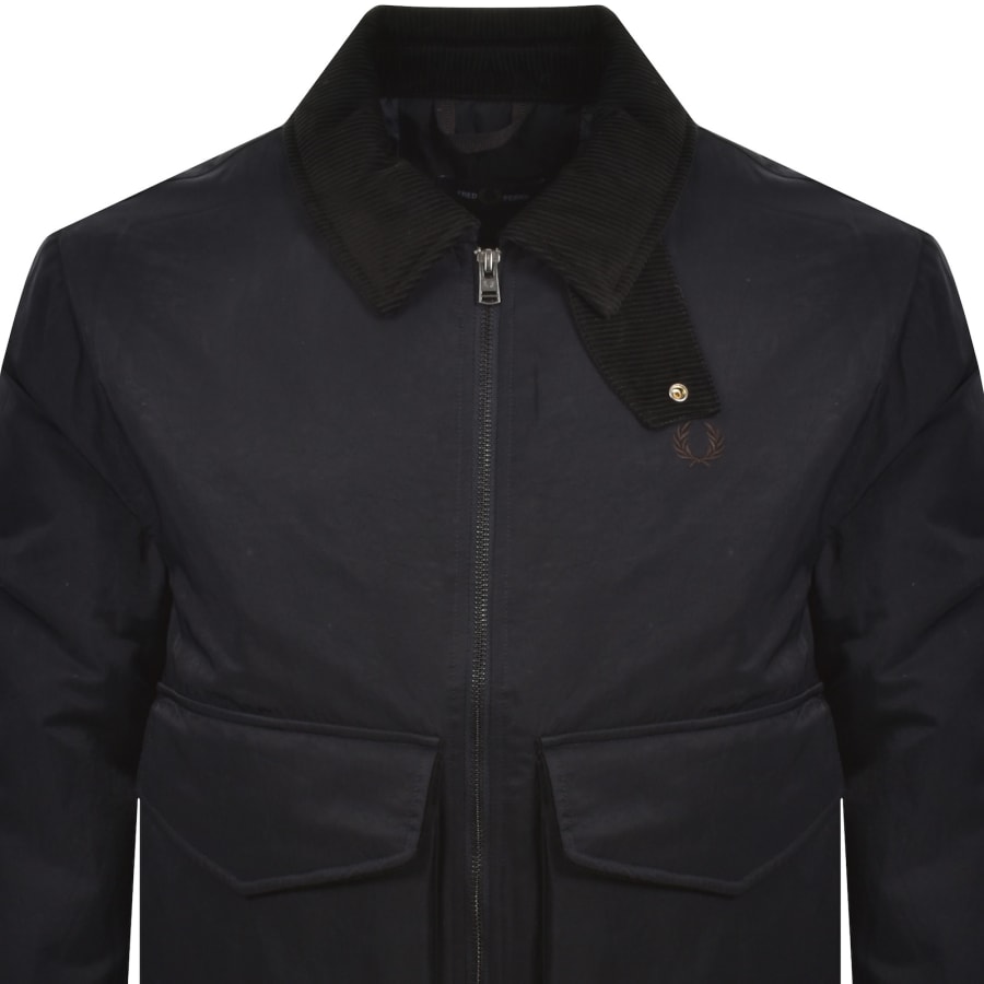 Image number 2 for Fred Perry Nylon Caban Jacket Navy