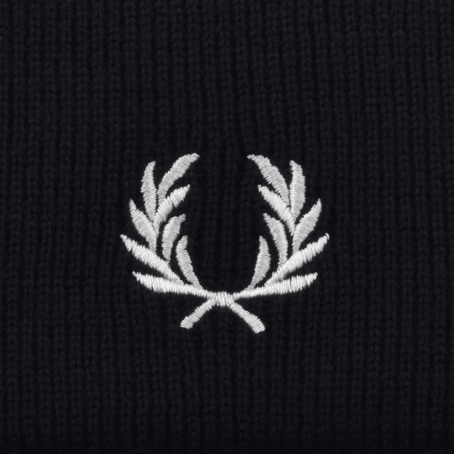 Image number 3 for Fred Perry Classic Merino Beanie Hat Navy