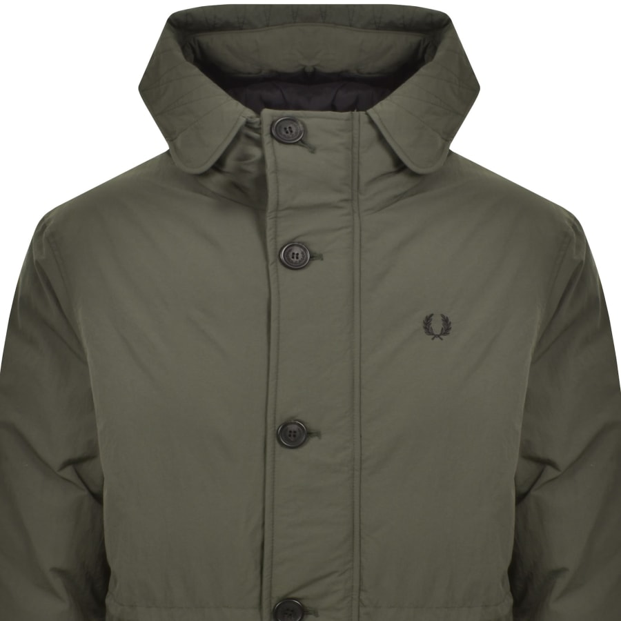 Image number 2 for Fred Perry Padded Parka Green