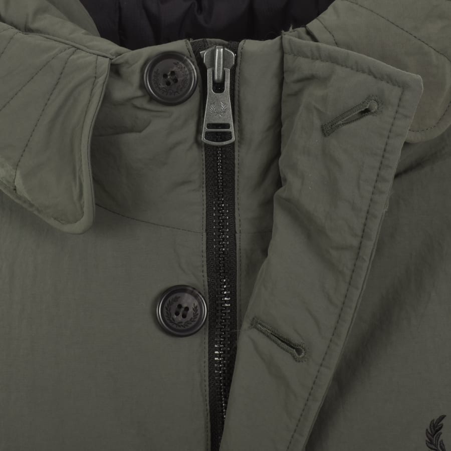 Image number 4 for Fred Perry Padded Parka Green
