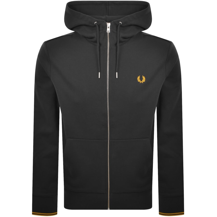 Image number 1 for Fred Perry Full Zip Hoodie Anchor Grey