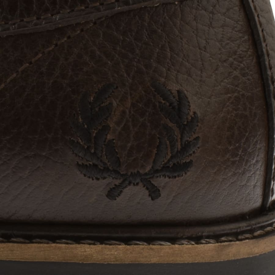 Image number 4 for Fred Perry Kenny Low Leather Shoes Brown