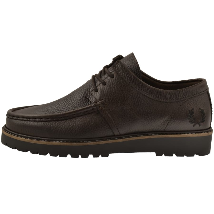 Image number 1 for Fred Perry Kenny Low Leather Shoes Brown
