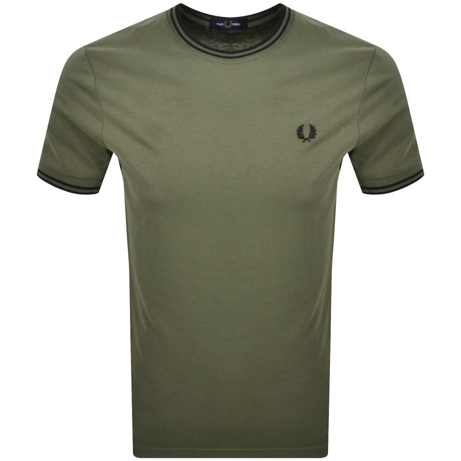 Image number 1 for Fred Perry Twin Tipped T Shirt Green