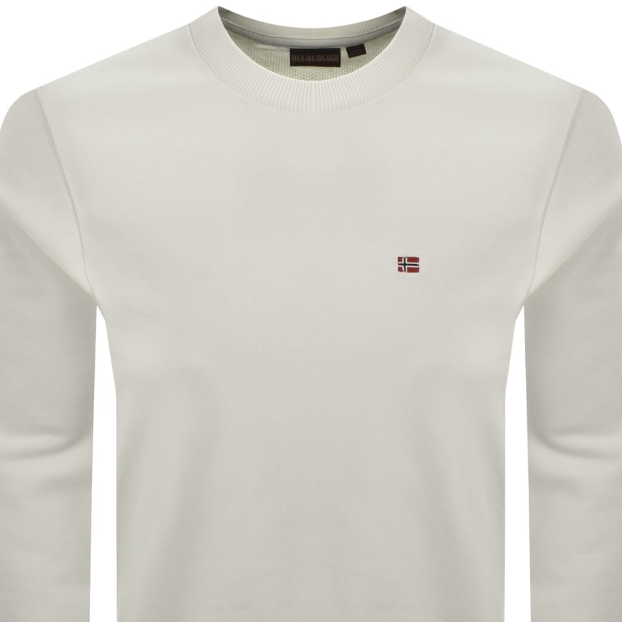 Image number 2 for Napapijri Balis Flag Logo Sweatshirt White