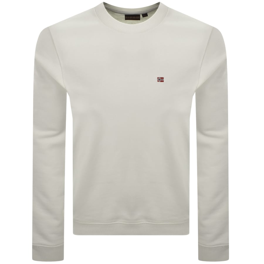 Image number 1 for Napapijri Balis Flag Logo Sweatshirt White