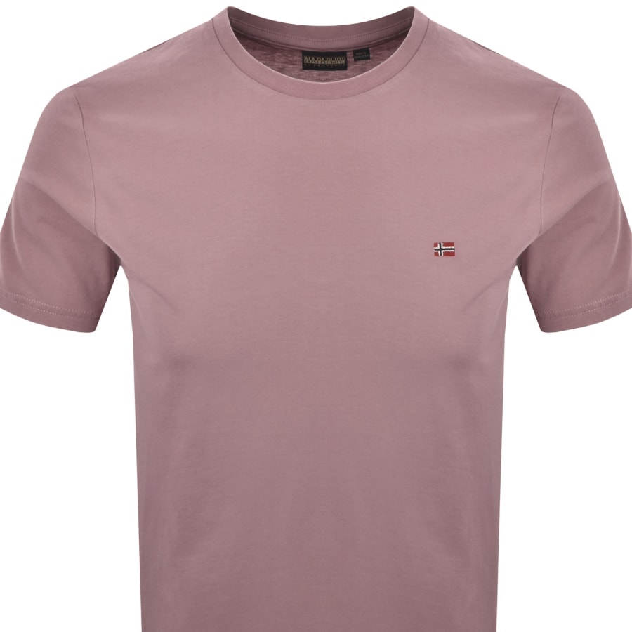 Image number 2 for Napapijri Salis Sum Logo T Shirt Pink