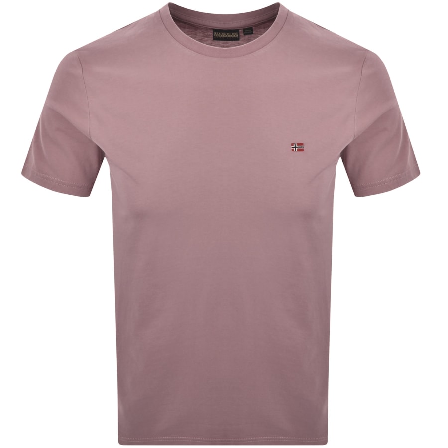 Image number 1 for Napapijri Salis Sum Logo T Shirt Pink
