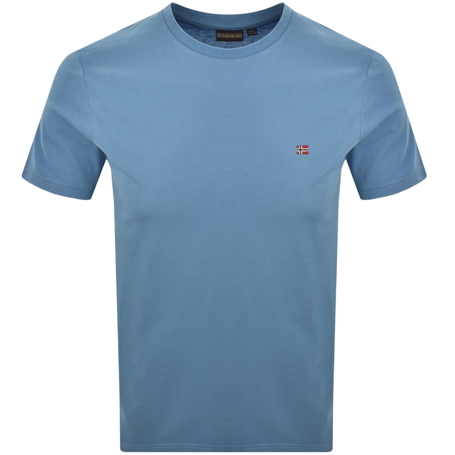 Image number 1 for Napapijri Salis Sum Logo T Shirt Blue