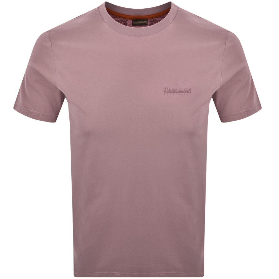 Image number 2 for Napapijri Yourte Logo T Shirt Pink