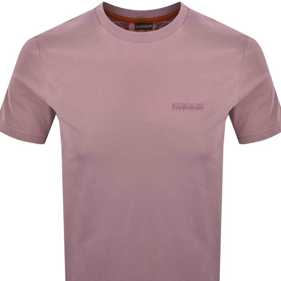Image number 3 for Napapijri Yourte Logo T Shirt Pink