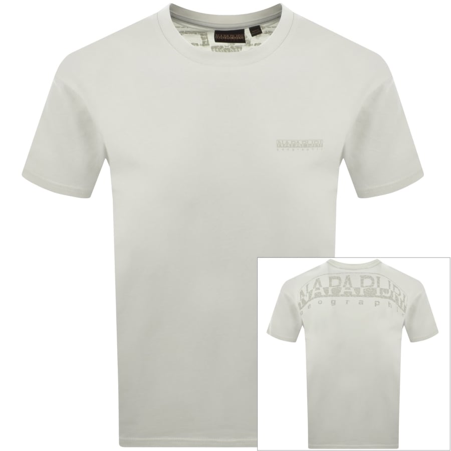 Image number 1 for Napapijri Yourte Logo T Shirt Off White