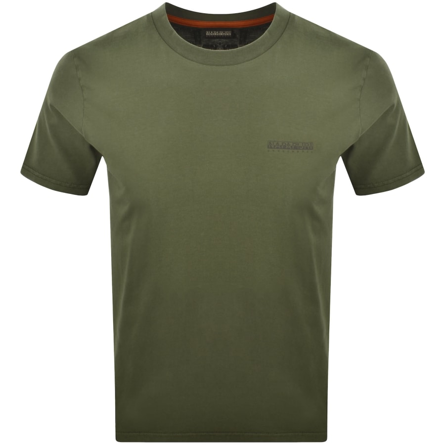 Image number 2 for Napapijri Yourte Logo T Shirt Green