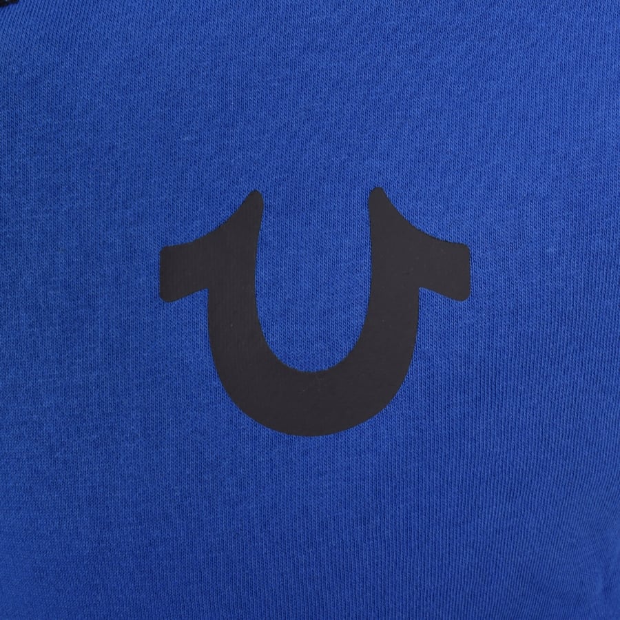 Image number 4 for True Religion Contrast Zip Hoodie Blue