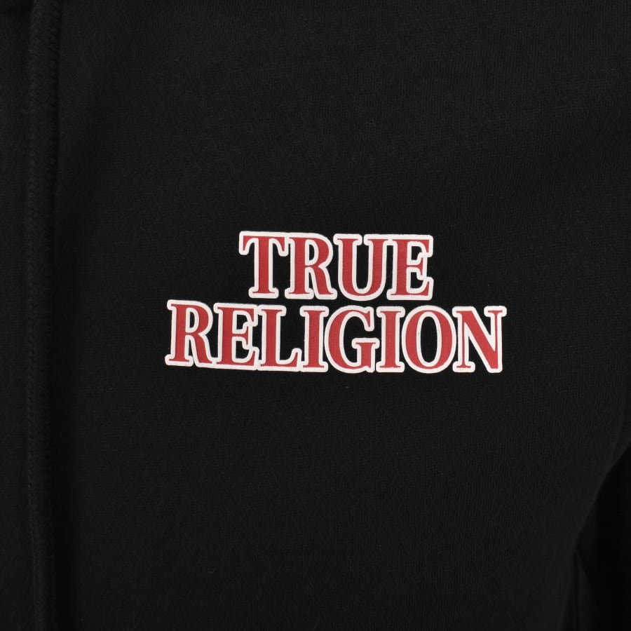 Image number 4 for True Religion Horseshoe Zip Hoodie Jet Black