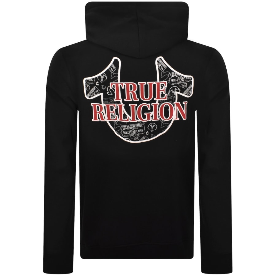 Image number 5 for True Religion Horseshoe Zip Hoodie Jet Black