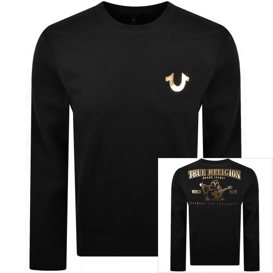 Image number 1 for True Religion Crew Neck Sweatshirt Black