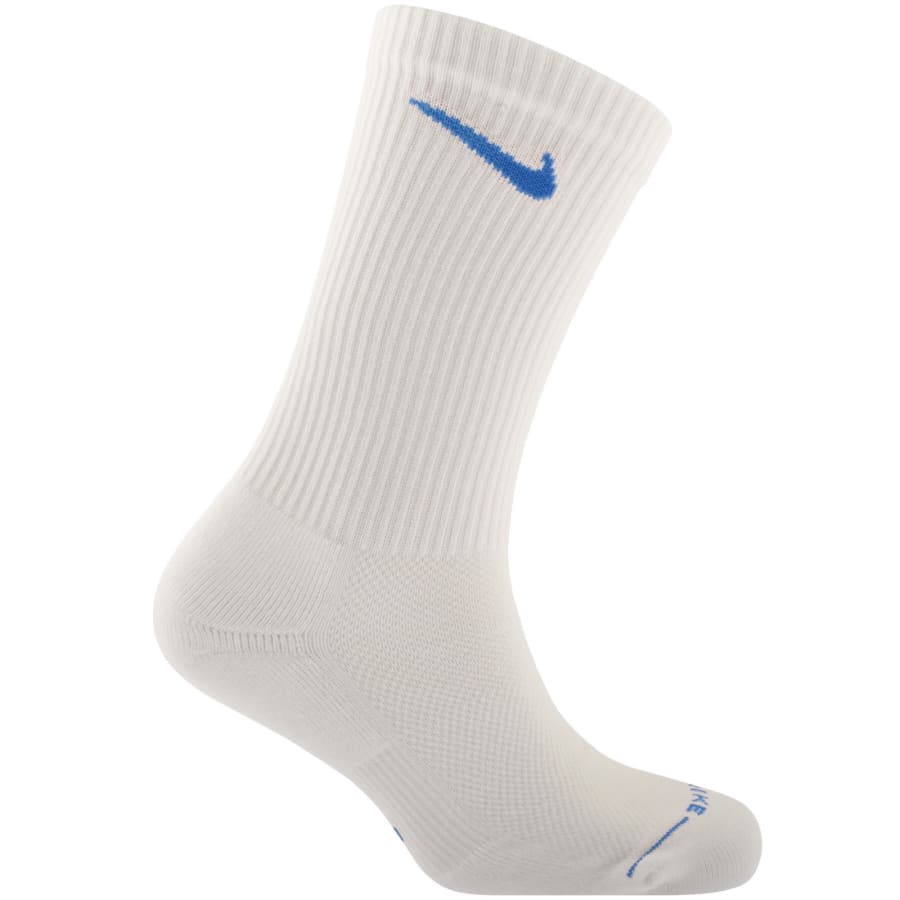 Image number 2 for Nike 6 Pack Elevated Crew Socks White