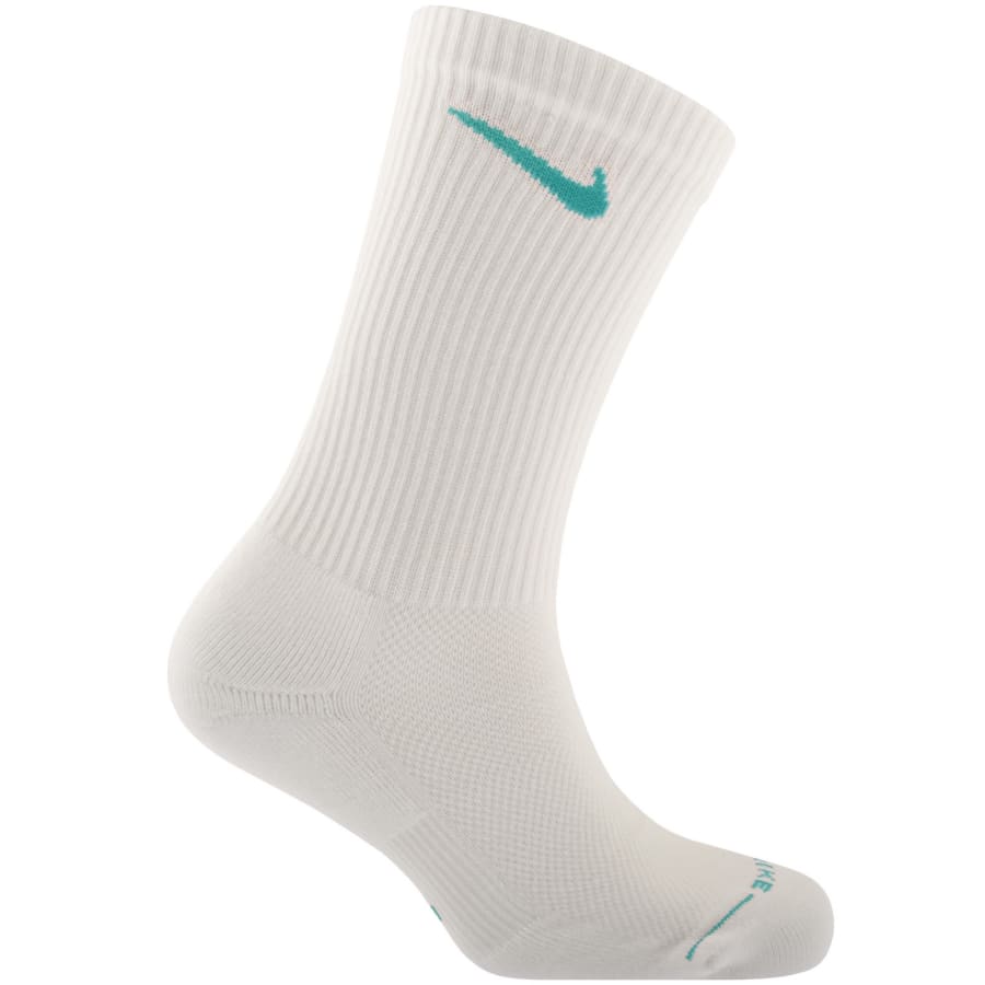 Image number 3 for Nike 6 Pack Elevated Crew Socks White