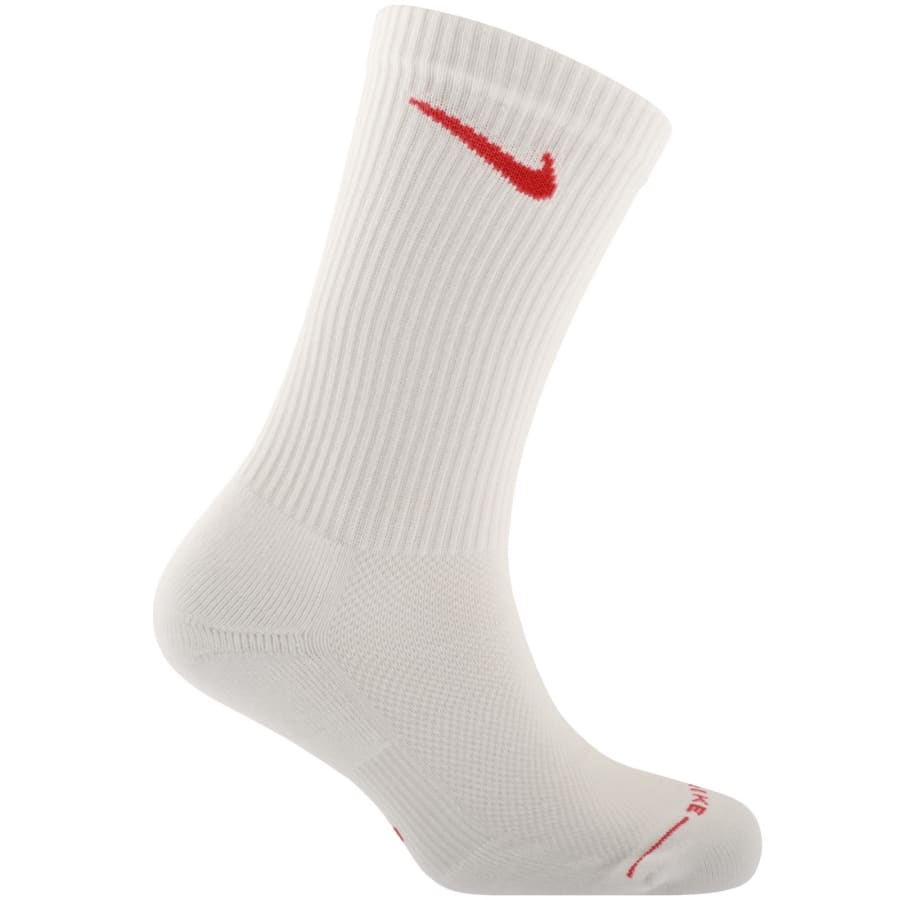 Image number 5 for Nike 6 Pack Elevated Crew Socks White