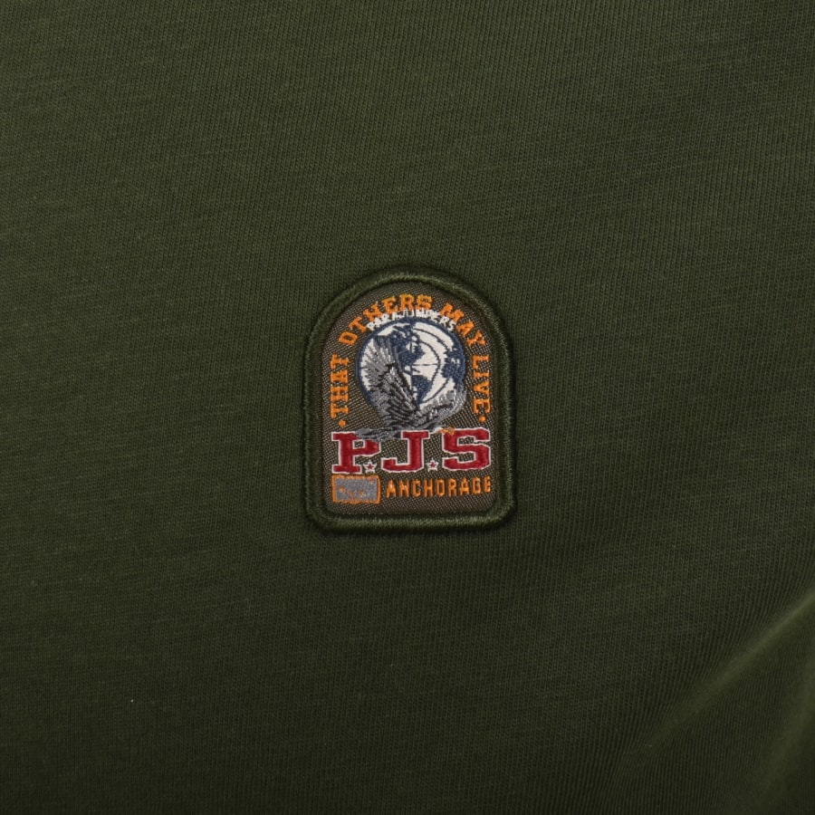 Image number 3 for Parajumpers Patch T Shirt Rosemary Green
