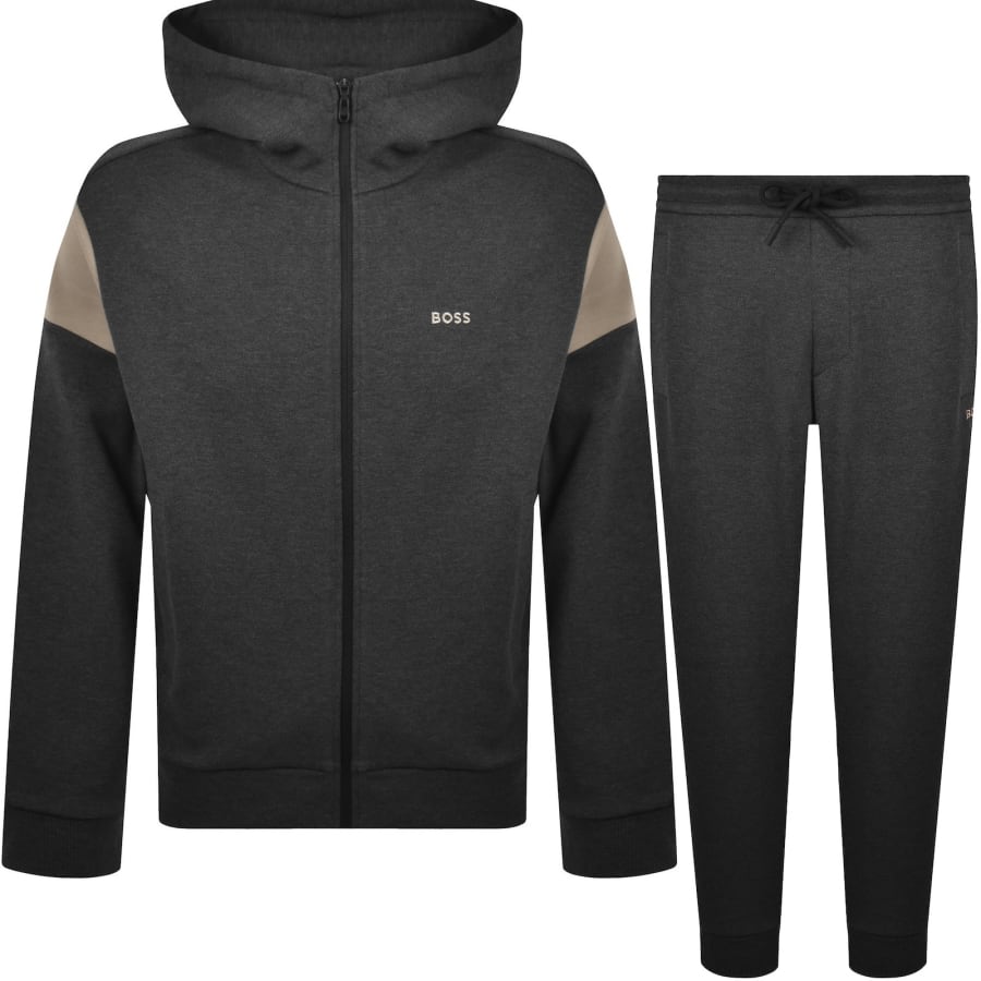 Image number 1 for BOSS Tracksuit Set Charcoal Grey