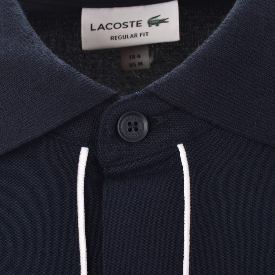 Image number 4 for Lacoste Long Sleeved Polo T Shirt Navy